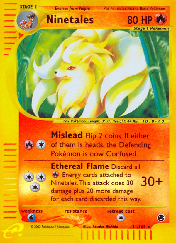 E-Series Expedition Ninetails #21/165 reverse holo